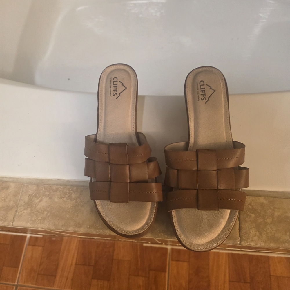 Cliffs by WHITE MOUNTAIN Tan Woven Sandals